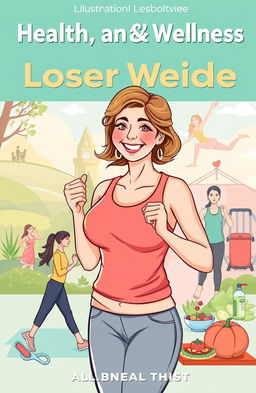 An illustrated practical guide showcasing health, fitness, and wellness tips for women over 40 looking to lose weight