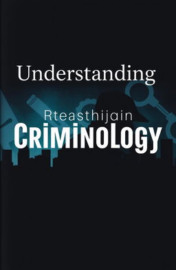 A visually striking title page cover for a book titled "Understanding Criminology"