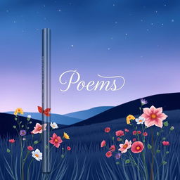 An elegant and visually stunning book cover designed for a collection of poems