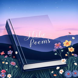 An elegant and visually stunning book cover designed for a collection of poems