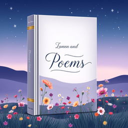 An elegant and visually stunning book cover designed for a collection of poems