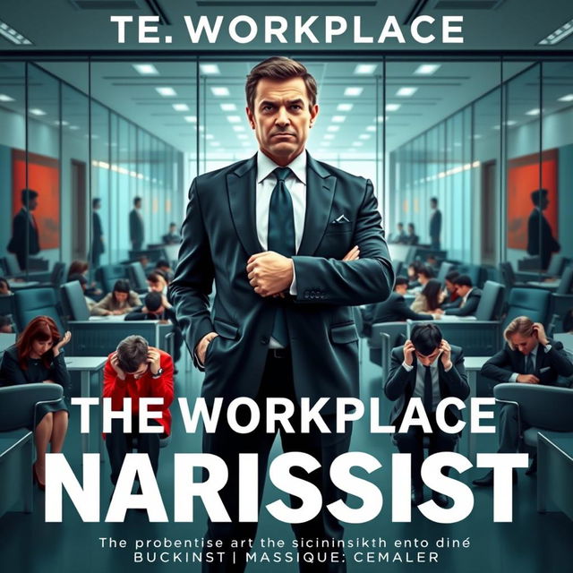 A thought-provoking book cover for 'The Workplace Narcissist'