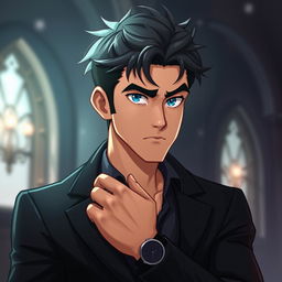 A fantasy character named Alex Turner, depicted in an animated style