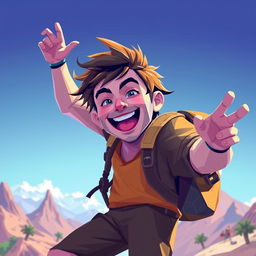 A polyart style depiction of Ryan Carter, The Adventurer, who is 30 years old