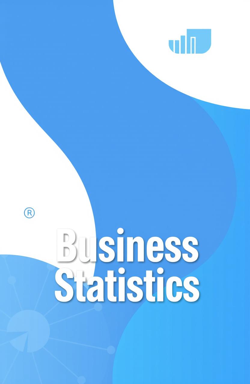 A sleek and modern cover design for a business statistics book