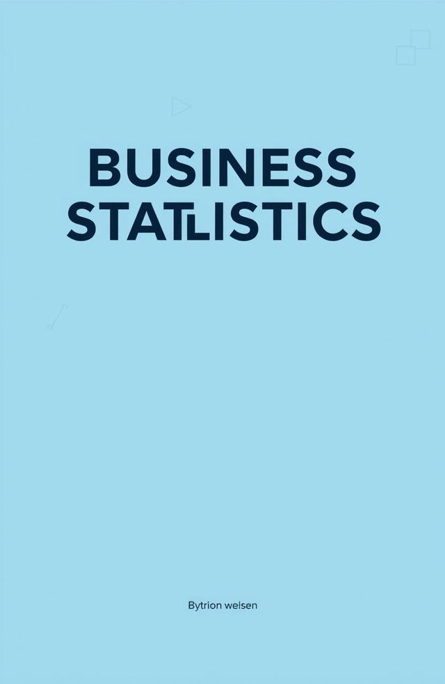 A simple and clean book cover design featuring the title 'BUSINESS STATISTICS' prominently displayed at the top in bold, modern typography