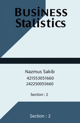 A simple and elegant cover design for a Business Statistics project