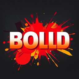 A vibrant graphic design featuring the word 'BOLD' in large, striking typography