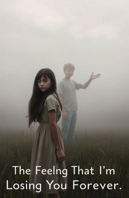 A misty meadow with a heavy atmosphere of quiet sadness