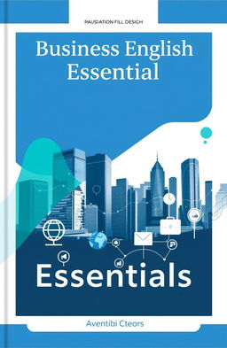 A professional and modern Business English textbook cover design, featuring a sleek and stylish layout