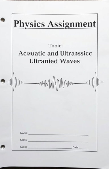 Physics Assignment Cover Page: Acoustic and Ultrasonic Waves