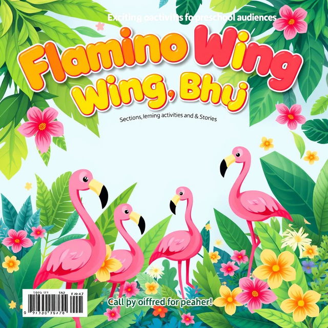 A charming magazine cover designed for 'Flamingo Wing APS, Bhuj', tailored for a preschool audience