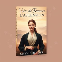A captivating book cover for a historical novel titled 'Voix de Femmes : L'Ascension' by Chyvie BITOKI