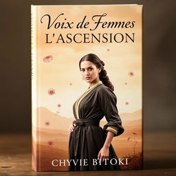 A captivating book cover for a historical novel titled 'Voix de Femmes : L'Ascension' by Chyvie BITOKI