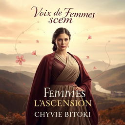 A captivating book cover for a historical novel titled 'Voix de Femmes : L'Ascension' by Chyvie BITOKI