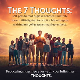 An inspiring artwork that embodies the moral of '7 Thoughts,' illustrating the concept that true freedom arises from independent thinking and challenging societal narratives