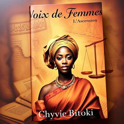 A captivating cover for a historical novel titled "Voix de Femmes: L'Ascension" by Chyvie Bitoki