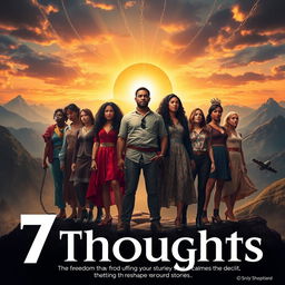 A powerful and thought-provoking artwork that encapsulates the moral of '7 Thoughts,' highlighting that true freedom stems from independent thinking and the courage to challenge societal narratives