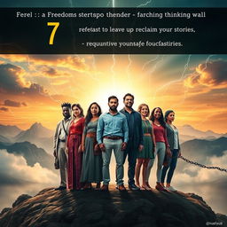 A powerful and thought-provoking artwork that encapsulates the moral of '7 Thoughts,' highlighting that true freedom stems from independent thinking and the courage to challenge societal narratives