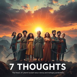 A powerful and thought-provoking artwork that encapsulates the moral of '7 Thoughts,' highlighting that true freedom stems from independent thinking and the courage to challenge societal narratives