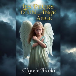 A book cover for a dramatic novel titled 'Les Pleurs D'un Ange' by Chyvie Bitoki