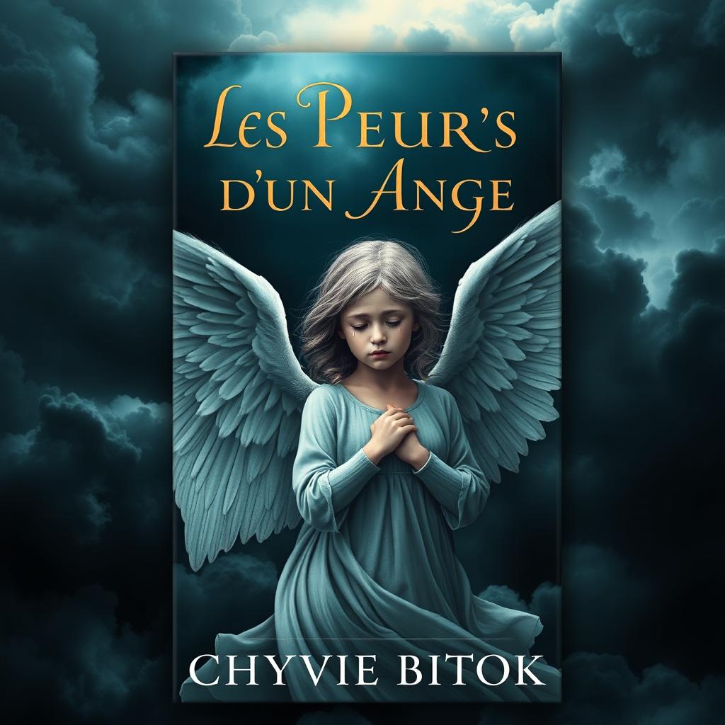 A book cover for a dramatic novel titled 'Les Pleurs D'un Ange' by Chyvie Bitoki