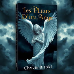 A book cover for a dramatic novel titled 'Les Pleurs D'un Ange' by Chyvie Bitoki