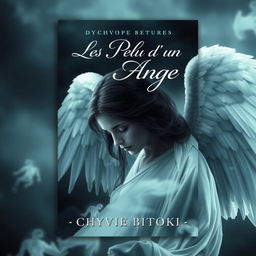 A stunning book cover design for a novel titled 'Les Pleurs D'un Ange' by Chyvie BITOKI
