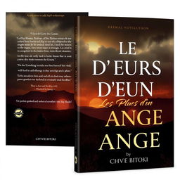 A dramatic novel cover design for 'Les Pleurs D'un Ange' by Chyvie BITOKI, featuring a powerful and emotional scene depicting an African woman in a contemplative pose, reflecting her difficult childhood