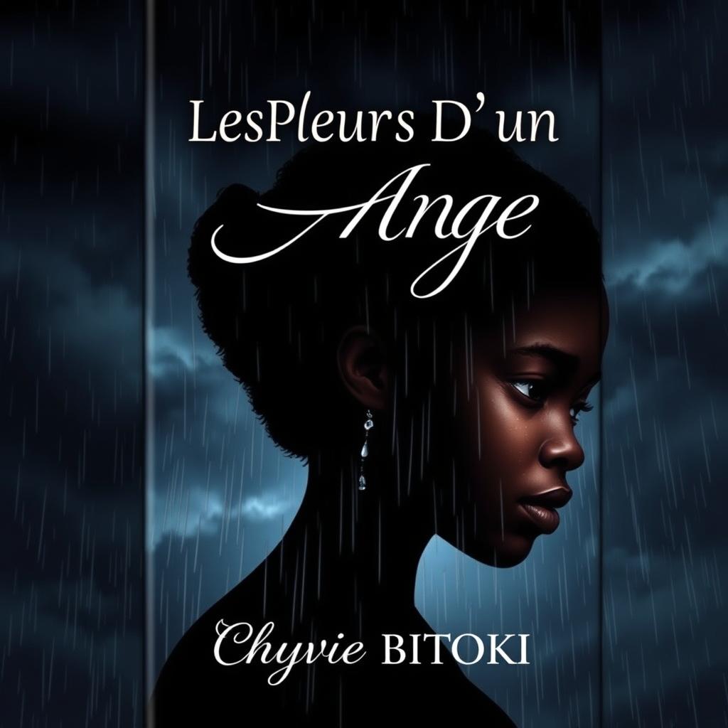 A book cover for a dramatic novel titled 'Les Pleurs D'un Ange' by Chyvie BITOKI