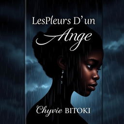 A book cover for a dramatic novel titled 'Les Pleurs D'un Ange' by Chyvie BITOKI