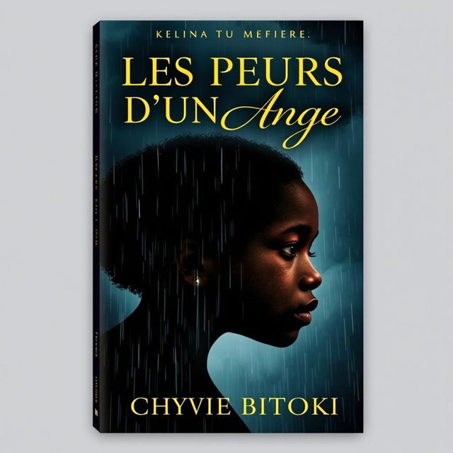 A book cover for a dramatic novel titled 'Les Pleurs D'un Ange' by Chyvie BITOKI