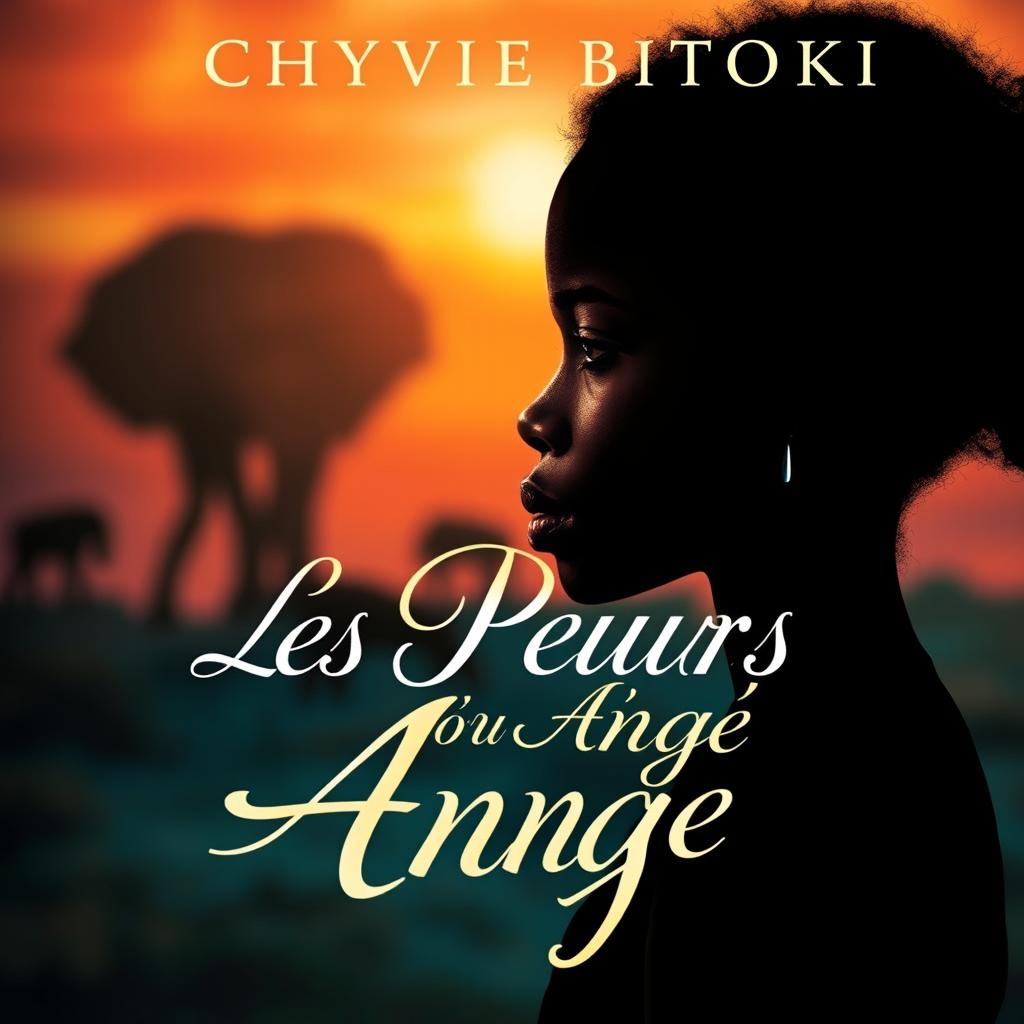 A book cover for a dramatic novel titled 'Les Pleurs D'un Ange' by Chyvie Bitoki