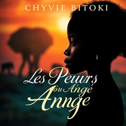 A book cover for a dramatic novel titled 'Les Pleurs D'un Ange' by Chyvie Bitoki