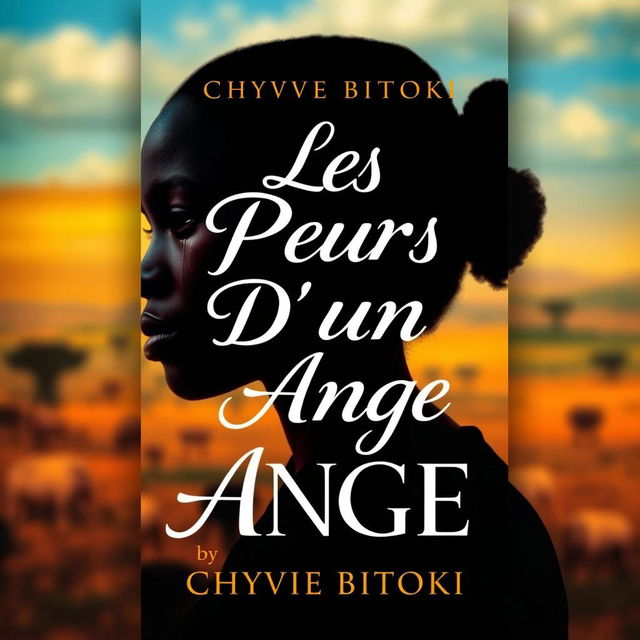 A book cover for a dramatic novel titled 'Les Pleurs D'un Ange' by Chyvie Bitoki