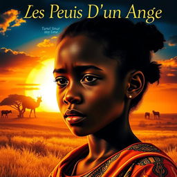 A dramatic novel cover design featuring a teenage girl in Africa, evoking deep emotions