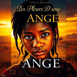 A dramatic novel cover design featuring a teenage girl in Africa, evoking deep emotions