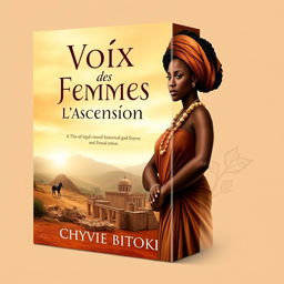 A captivating book cover design for a historical legal novel titled "Voix des Femmes: L'Ascension" by Chyvie BITOKI