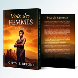 A captivating book cover design for a historical legal novel titled "Voix des Femmes: L'Ascension" by Chyvie BITOKI