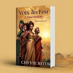 A captivating book cover for a historical legal novel titled 'Voix des Femmes : L'Ascension' by Chyvie BITOKI