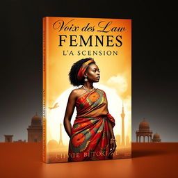 A stunning book cover design for the historical legal novel "Voix des Femmes: L'Ascension" by Chyvie BITOKI