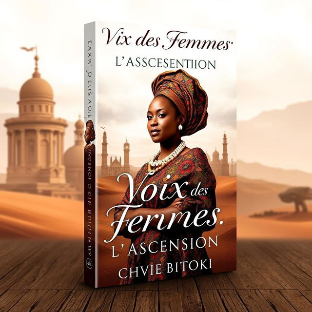 A stunning book cover design for the historical legal novel "Voix des Femmes: L'Ascension" by Chyvie BITOKI