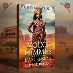 A captivating book cover for a historical novel titled 'Voix de Femmes: L'Ascension' by Chyvie BITOKI