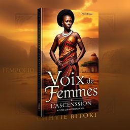 A captivating book cover for a historical novel titled 'Voix de Femmes: L'Ascension' by Chyvie BITOKI