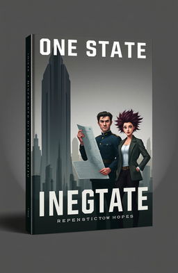 A book cover depicting a dystopian future governed by strict rules and collective identity