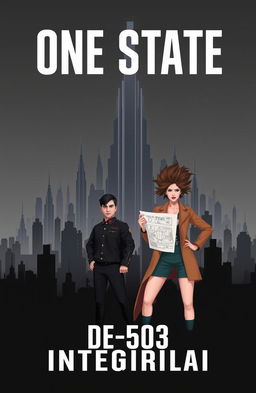 A book cover depicting a dystopian future governed by strict rules and collective identity