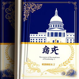 An elegant and artistic representation of the book titled 'अफ़साना', which encapsulates the essence of the annual tenure of Presidentship