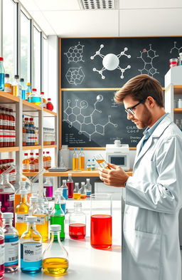 A detailed and artistic representation of a scientific laboratory focused on pharmacology and toxicology