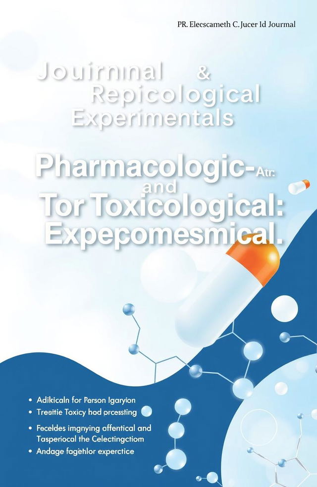 A modern academic journal cover design featuring the title 'Journal of Pharmacological and Toxicological Experimentalsis' in bold letters at the top