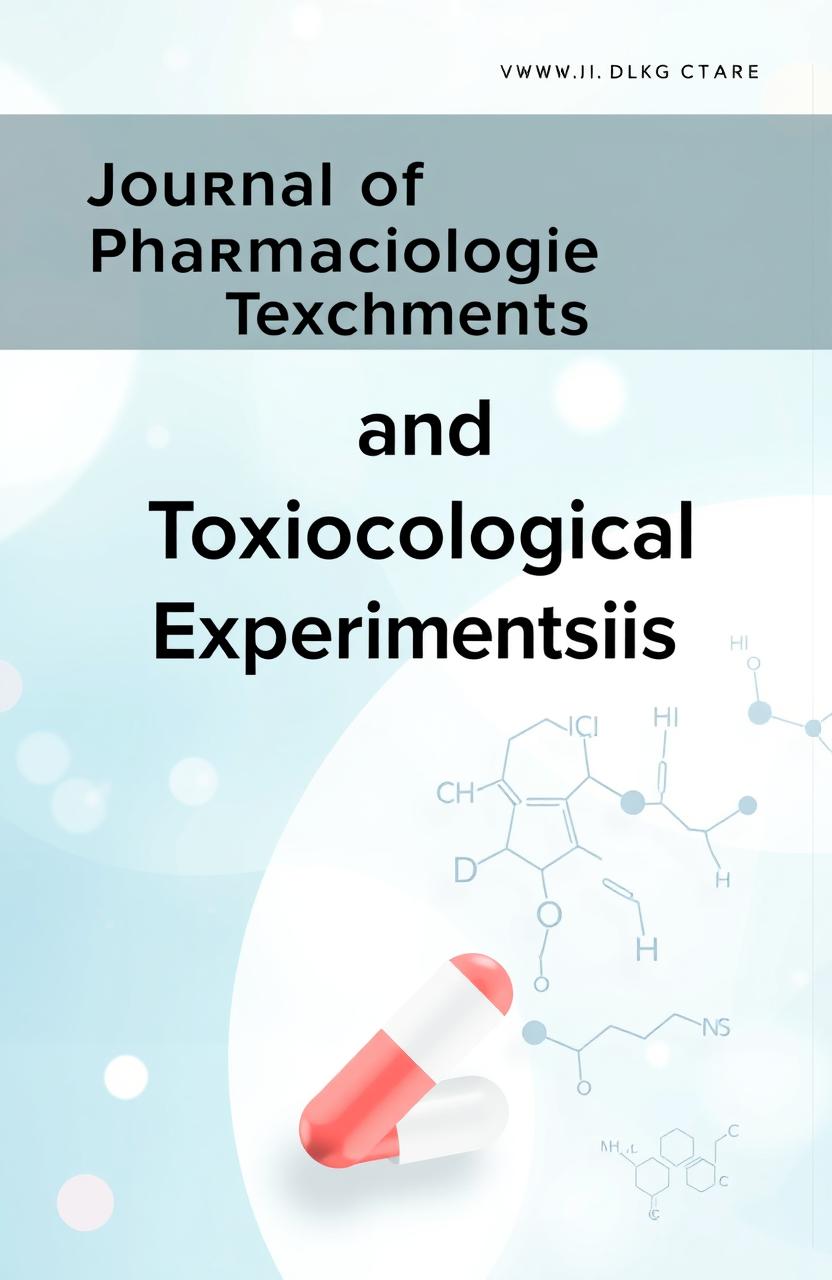 A modern academic journal cover design featuring the title 'Journal of Pharmacological and Toxicological Experimentalsis' in bold letters at the top